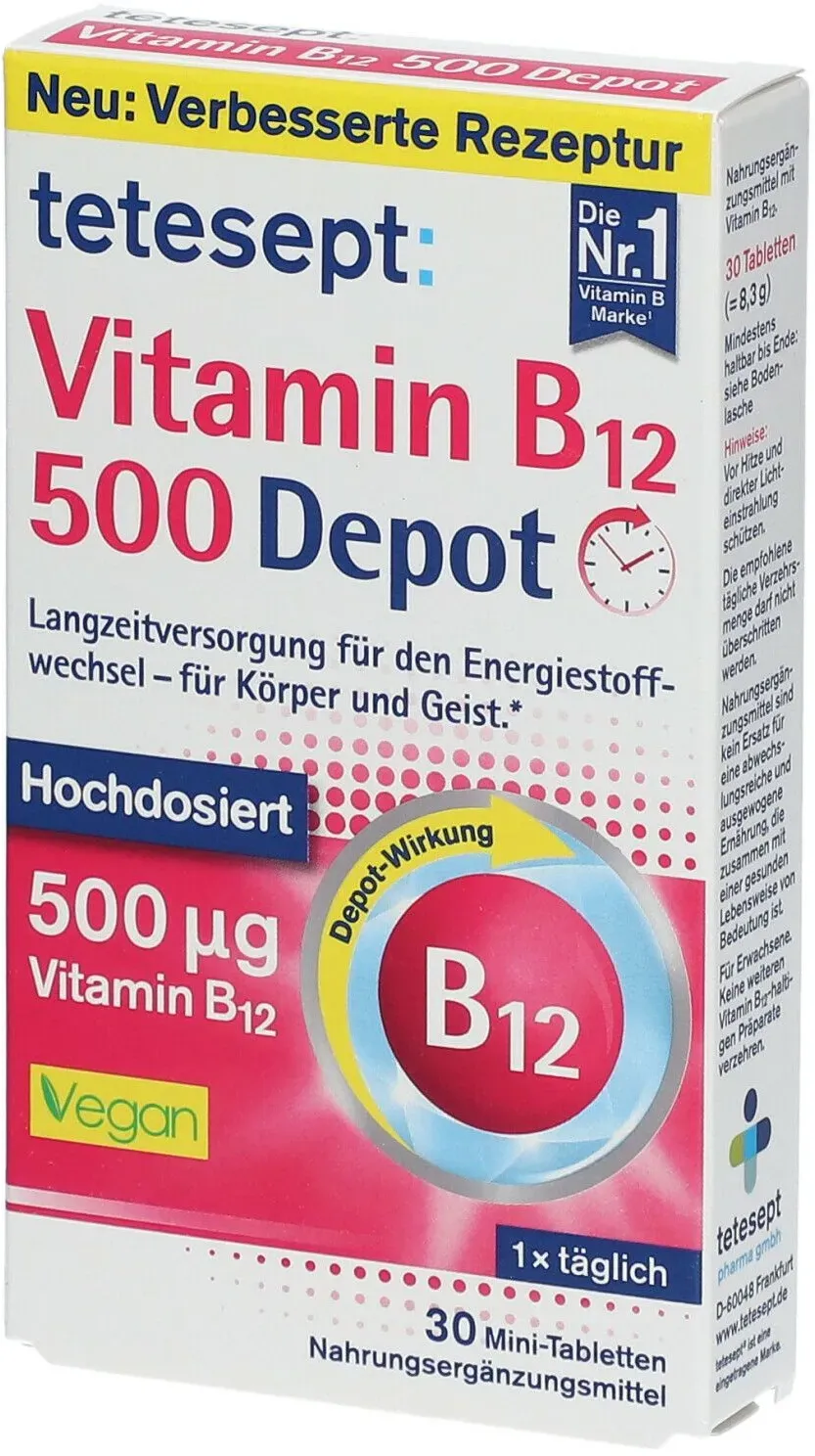 tetesept® Vitamin B12 500 Depot Filmtabletten