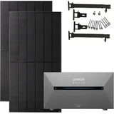 Anker SOLIX 1000W Balkonkraftwerk mit 2×500W SolarSpace Module mit Halterung für Flachdach