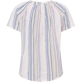 Zwillingsherz Kurzarmbluse Summer Stripes Weiß L/XL