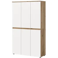 inn.furn Assino Mehrzweckschrank 105 x 175 x 37 cm Weiß/Eiche