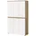 inn.furn Mehrzweck Schuhschrank 105 x 175 x 37 cm Weiß/Eiche
