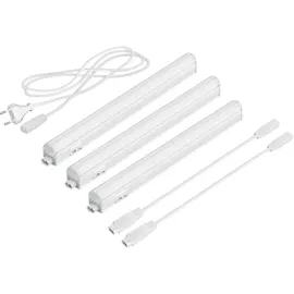 PARLAT LED Unterbau-Leuchten Rigel, je 31,3cm, 40cm Kabel, je 397lm, warm-weiß, 3er Set