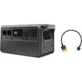 DJI Power 1000 V2 tragbare Powerstation, Schnellladekabel für ausgewählte DJI Drohnen, 1024 Wh LFP-Akku, kompakte Größe, 2600 W stabile Ausgangsleistung, Camping, Dreharbeiten, Flugsession