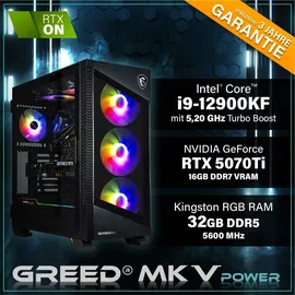 Greed Gaming PC Intel Core i9 12900KF 5,2 GHz 32 GB RAM 1 TB SSD Win 11 Pro