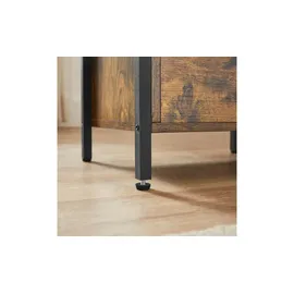 VASAGLE Nachttisch 2 Schubladen 28 cm x 38 cm x 60 cm Braun-Schwarz