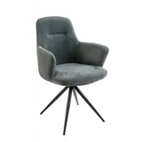 Home affaire Armlehnstuhl Storm, Drehstuhl mit Metallgestell grün