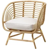 IKEA BUSKBO Sessel Rattan/Djupvik weiß