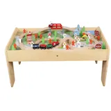 Coemo Spieltisch mit 90-tlg. Holzeisenbahn