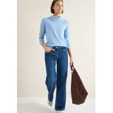 Melange Shirt mit Tape - Blau