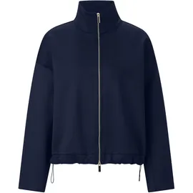 richroyal Sweatjacke RICHROYAL, Damen, Gr. L, midnight blau, Sweatware, Obermaterial: 45% Viskose, 44% Polyester, 11% Elasthan, normal, Sweatjacken Sweatjacke, Tunnelzug-Saum, Stehkragen, regular fit