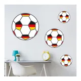 wall-art Wandtattoo »Fußball + Deutschland Fahnen«, (1 St.), selbstklebend, entfernbar, bunt