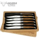Laguiole en Aubrac Steakmesser 6-tlg. Pistazien-Holz