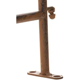 CLP Gartenzaun 124 x 116 cm Antik Braun/Metall