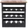 DESIGN DELIGHTS Weinregal 70 x 70 x 38 cm Schwarz