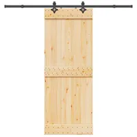 vidaXL Narvik rechts 80 x 210 cm Natürlich/Schwarz
