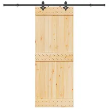 vidaXL Narvik rechts 80 x 210 cm Natürlich/Schwarz