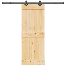 vidaXL Narvik rechts 80 x 210 cm Natürlich/Schwarz