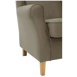 Max Winzer Ohrensessel Lorris Flachgewebe 77 x 103 x 86 cm Braun