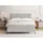 WFL GROUP Boxspringbett mit Bettkasten – Polsterbett 140 x 200 cm mit H4 Taschenfederkern Matratze & 5 cm Topper – Stauraumbett mit hohem Kopftei... - Hellgrau,