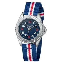 Regent Jungen Analog Quarz Uhr mit Textil Armband 12400319