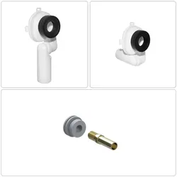 Urinal Anschlussgarnitur Set Absaug Siphon Ablauf Zulauf Garnitur