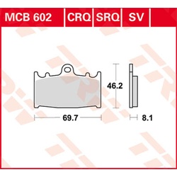 TRW Lucas Bremsbelag MCB602