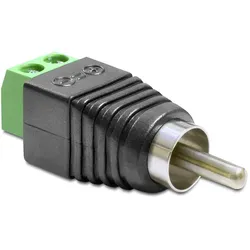 Delock Adapter RCA male > Terminal Block - Video- / Audio-Adapter