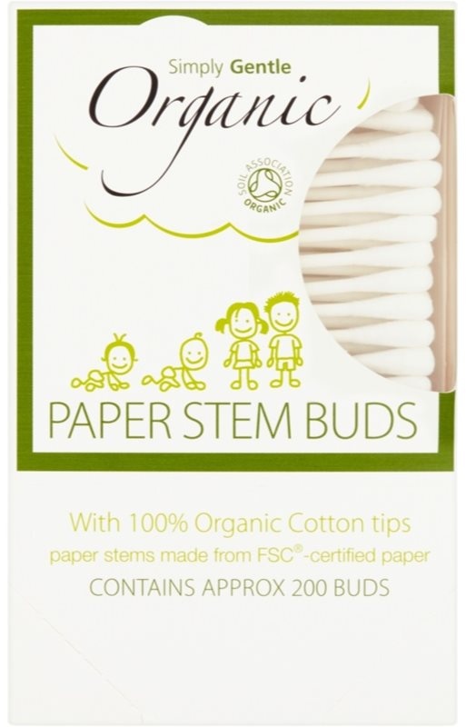 Simply Gentle Organic Paper Stem Buds Wattestäbchen 200 St.