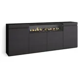 SKRAUT HOME Sideboard 200x35x75cm schwarz