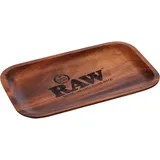 Smokerhontas RAW Wood Rolling Tray - Holz Drehtablett/Mischeschale/Bröselschale/Rolltablett/Drehunterlage - 27,5 x 17,5 x 2,5 cm
