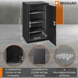Brihard Business XXL Tresor mit Schlüssel 73x40x36cm / keine Sicherheitsstufe