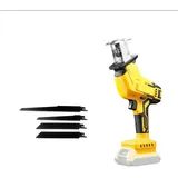 Scie Alternative Sans Fil 20v, Compatible Avec Les Batteries Dewalt, Équipée D'Un Moteur Sans Balais À Vitesse Variable, Comprend 4 Lames De Scie, Adaptée À La Coupe Du Bois, Du Plastique Et Du Métal.