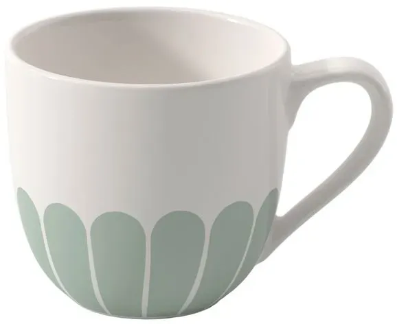 6er-Set Villeroy & Boch Espressotasse Fleur 70 ml Premium Porcelain Grün