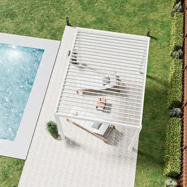 pergoline Pavillon 3 x 4 m inkl. 4 Seitenteile Weiß