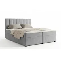 Deine Möbel 24 Boxspringbett RICK 180 x 200 cm H3 Grau