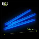 KNIXS 5er Set - Premium Monster-Knicklichter/Mega-Knicklicht 36cm lang - Extreme Leuchtkraft und Lange Leuchtdauer - Blau Leuchtend - für Party, Festival und Outdoor
