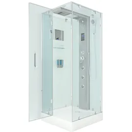 AcquaVapore Dampfdusche Duschtempel Sauna Dusche Duschkabine D38-20L2-EC 100x100 cm mit 2k Scheiben Versiegelung