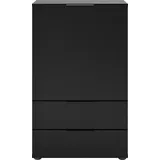 FMD Kommode mit Schublade und Tür 49,7x31,7x81,3 cm Schwarz B:49,7cm H:81,3cm T:31,7cm, Sideboards