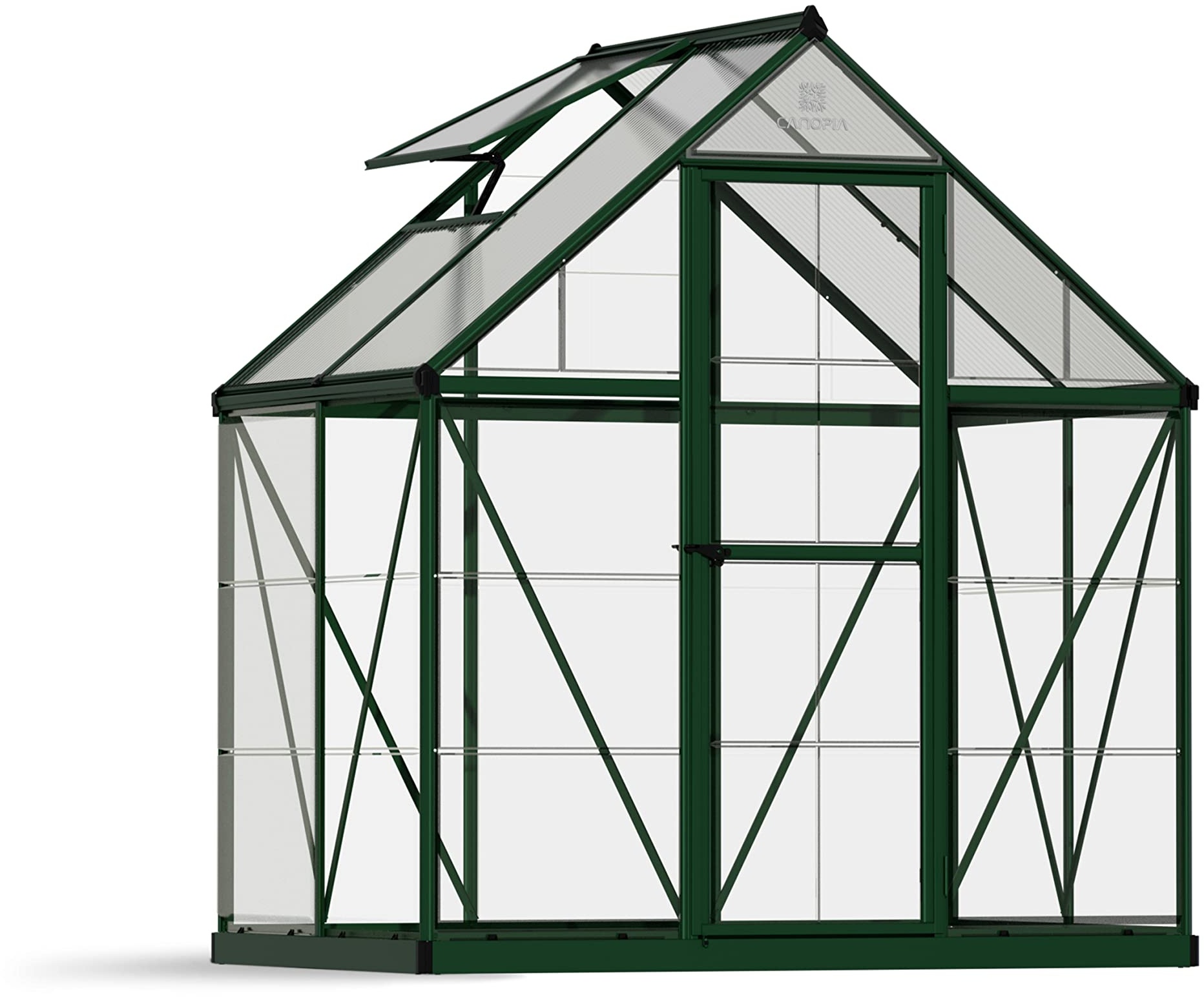 Palram Hybrid Gewächshaus, grün, 126 x 185 x 208 cm