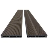 10m2 WPC Terrassendiele mit Zubehör Braun