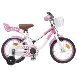 vidaXL Kinderfahrrad Mit Stützrädern 16 Zoll rosa