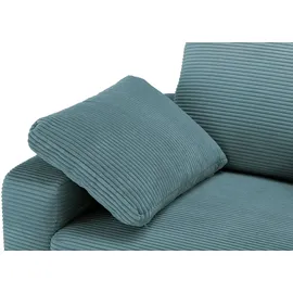 Gray & Jones Cord-Sofa Capa ¦ türkis/petrol ¦ Maße (cm): B: 276 H: 86 T: 200.0