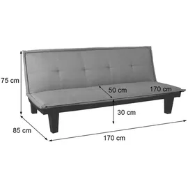 MCW 3er-Sofa hellgrau