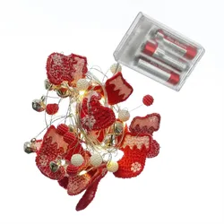 LED Drahtlichterkette Weihnachtssocke Weihnachtsgirlande 20 LED L: 1,9m
