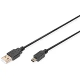 Digitus USB-A auf Mini-USB 3 m Schwarz