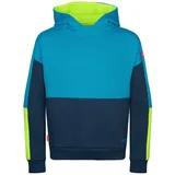 TROLLKIDS Rondane Kapuzenpullover - Night Sky / Vivid Blue / Cool Lime - 110 cm