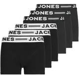 JACK & JONES JACK & SENSE TRUNKS, Baumwoll-Stretch, Logobund, Schwarz/Schwarz/Weiß 128