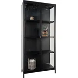 ebuy24 Vitrine Brisbane Stahl Schwarz