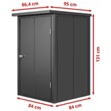 primeyard Geräteschrank 0,84 x 1,31 m Anthrazit