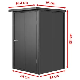primeyard Geräteschrank 0,84 x 1,31 m Anthrazit